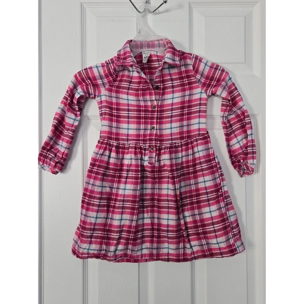 Carter's‎ Girls Fannel Dress Size 5/5A long sleeve